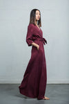 Ruby wine serenity robe - 100% sanswash silk