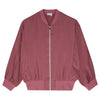Street chic bomber jacket - Dusk pink - 100% sandwash silk