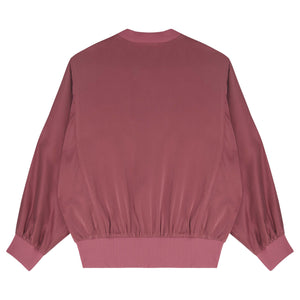 Street chic bomber jacket - Dusk pink - 100% sandwash silk