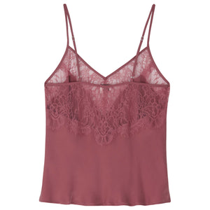 Street chic camisole - Dusk pink - 100% silk and lace